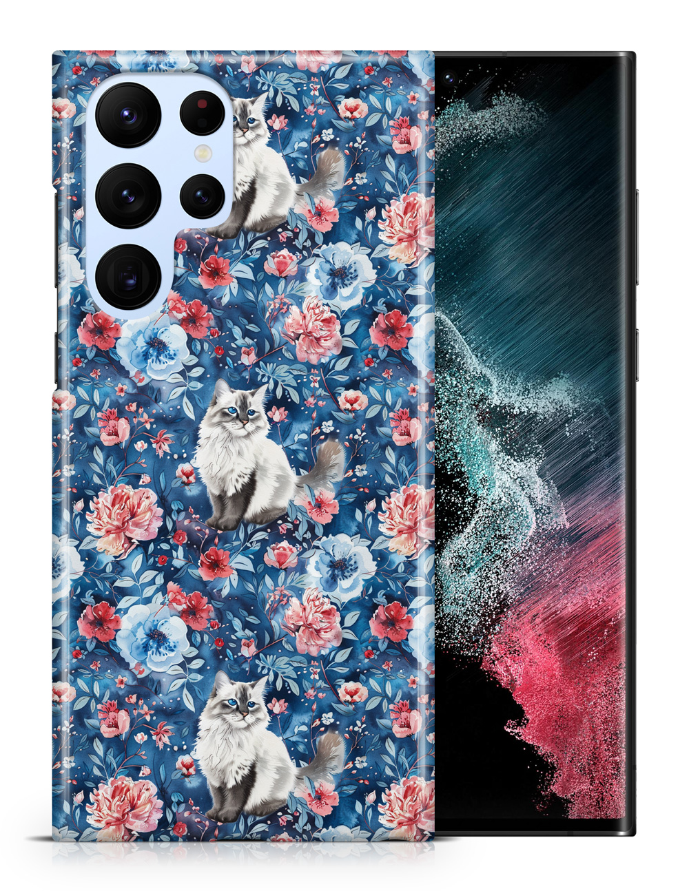 FUNDA PARA SAMSUNG GALAXY|MASCARADA NEVA COLOR PUNTO GATO SIBERIANO PATRÓN #1 - Imagen 6 de 20