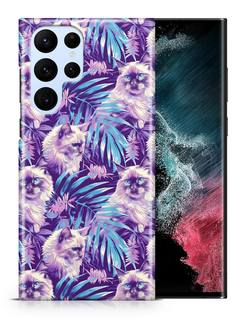 FUNDA PARA SAMSUNG GALAXY|MASCARADA NEVA COLOR PUNTO GATO SIBERIANO PATRÓN #1 - Imagen 15 de 20