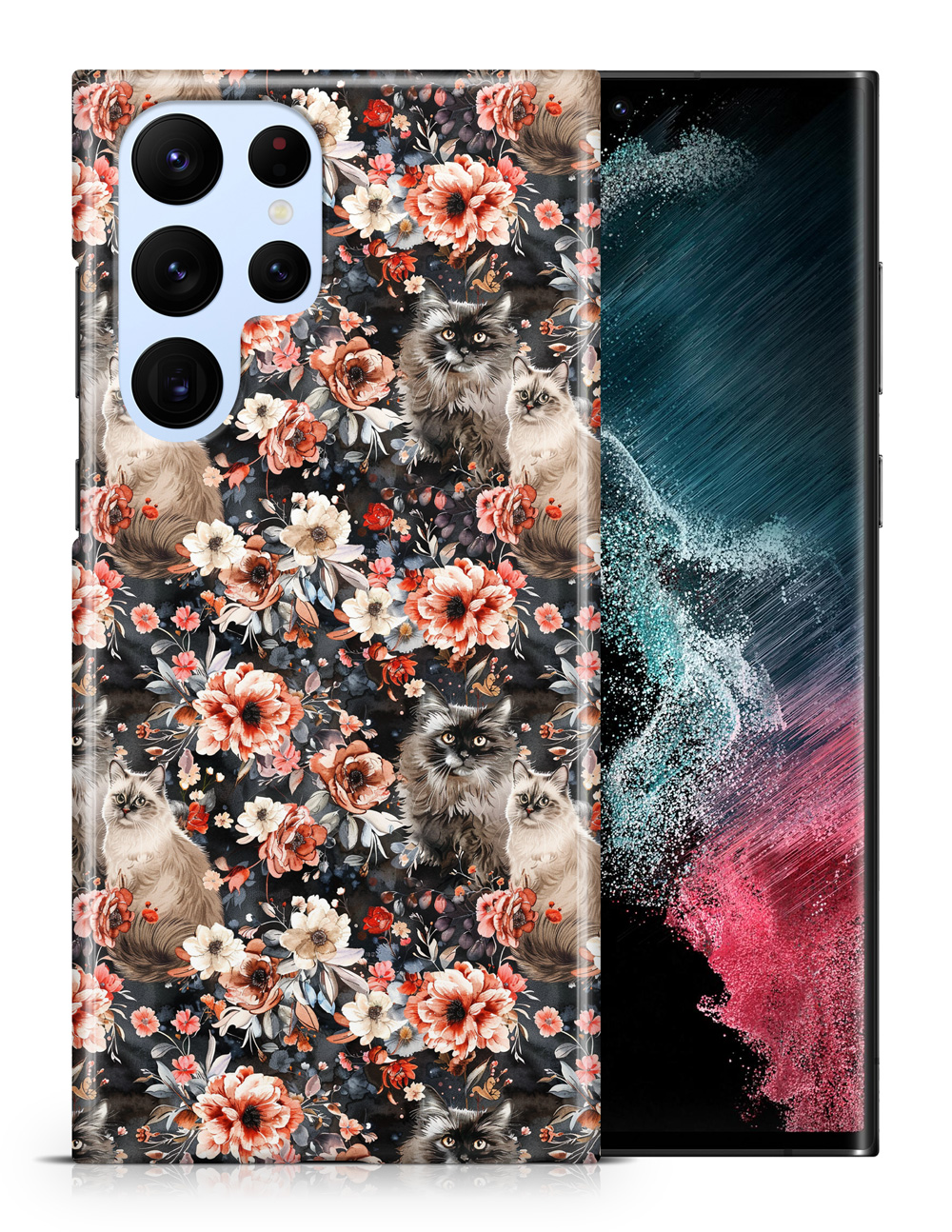 FUNDA PARA SAMSUNG GALAXY|MASCARADA NEVA COLOR PUNTO GATO SIBERIANO PATRÓN #1 - Imagen 18 de 20