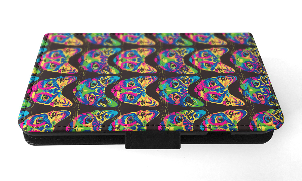 FUNDA ABATIBLE PARA SAMSUNG GALAXY|LINDA ORIENTAL BICOLOR GATITO GATO PATRÓN #A2 - Imagen 4 de 36