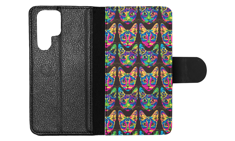 FUNDA ABATIBLE PARA SAMSUNG GALAXY|LINDA ORIENTAL BICOLOR GATITO GATO PATRÓN #A2 - Imagen 5 de 36