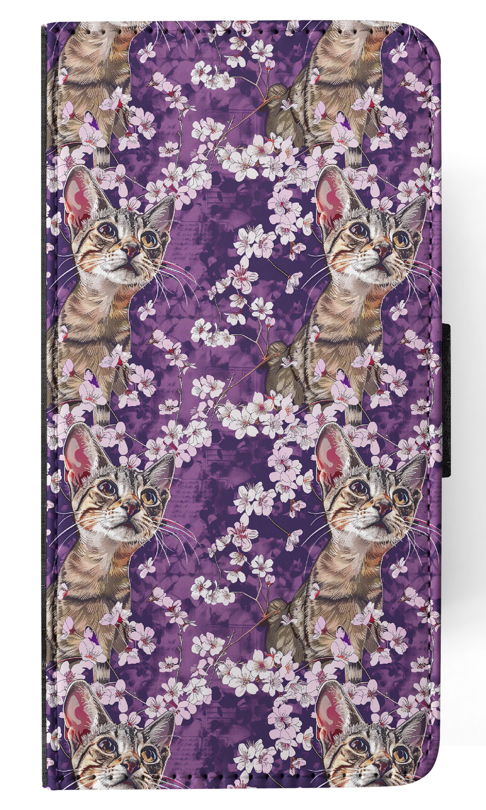 FUNDA ABATIBLE PARA SAMSUNG GALAXY|LINDA ORIENTAL BICOLOR GATITO GATO PATRÓN #A2 - Imagen 10 de 36