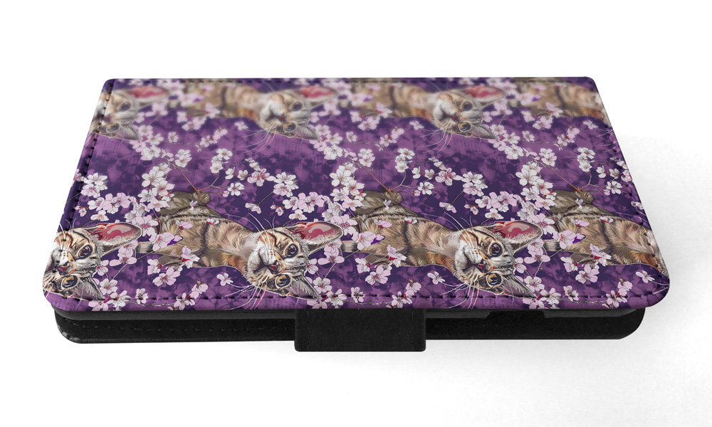 FUNDA ABATIBLE PARA SAMSUNG GALAXY|LINDA ORIENTAL BICOLOR GATITO GATO PATRÓN #A2 - Imagen 11 de 36