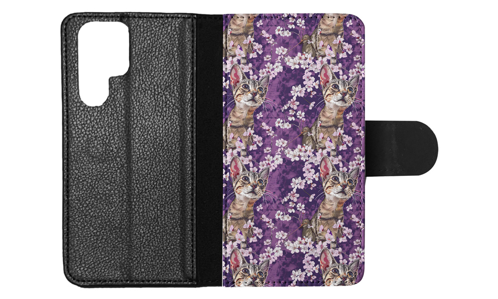 FUNDA ABATIBLE PARA SAMSUNG GALAXY|LINDA ORIENTAL BICOLOR GATITO GATO PATRÓN #A2 - Imagen 12 de 36