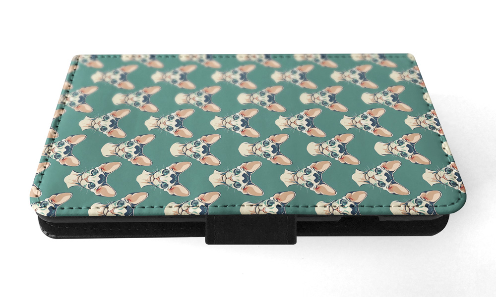 FUNDA ABATIBLE PARA SAMSUNG GALAXY|LINDA ORIENTAL BICOLOR GATITO GATO PATRÓN #A2 - Imagen 18 de 36