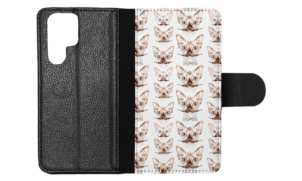 FUNDA ABATIBLE PARA SAMSUNG GALAXY|LINDA ORIENTAL BICOLOR GATITO GATO PATRÓN #A2 - Imagen 26 de 36