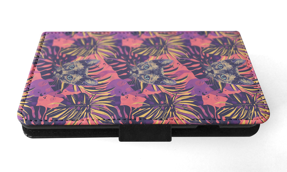 FUNDA ABATIBLE PARA SAMSUNG GALAXY|LINDA ORIENTAL BICOLOR GATITO GATO PATRÓN #A2 - Imagen 32 de 36