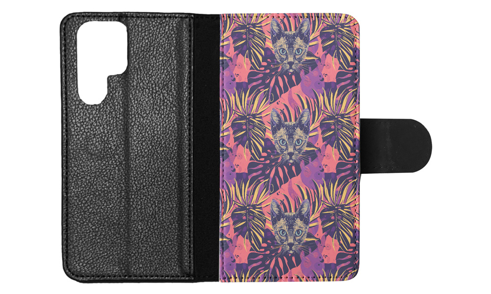 FUNDA ABATIBLE PARA SAMSUNG GALAXY|LINDA ORIENTAL BICOLOR GATITO GATO PATRÓN #A2 - Imagen 33 de 36