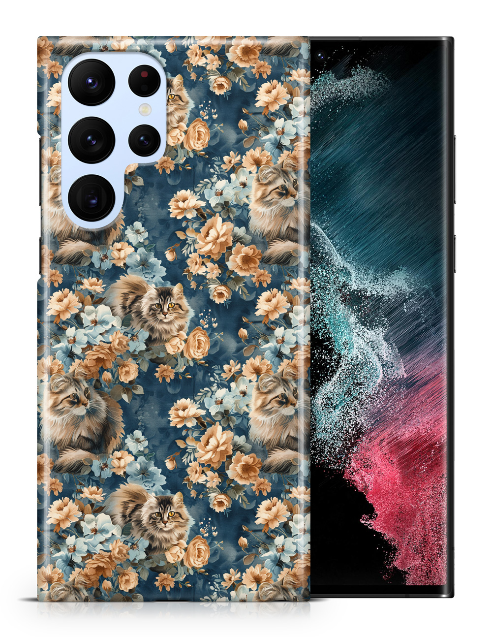 FUNDA FUNDA PARA SAMSUNG GALAXY|LINDO PATRÓN ORIENTAL DE PELO LARGO GATITO GATO #A2 - Imagen 18 de 20