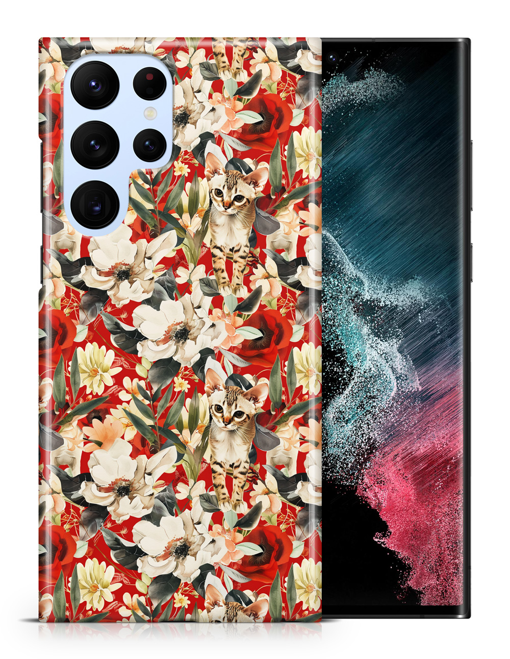 FUNDA FUNDA PARA SAMSUNG GALAXY|LINDO PATRÓN ORIENTAL GATO GATITO PELO CORTO #A1 - Imagen 15 de 20