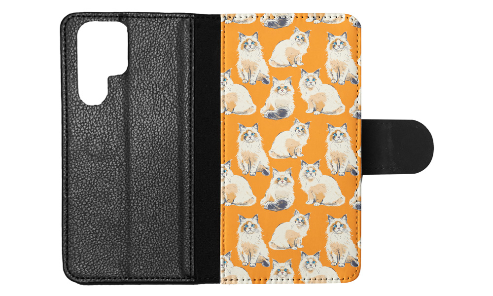 FLIP CASE FOR SAMSUNG GALAXY|CUTE RAGAMUFFIN OR LIEBLING KITTEN CAT PATTERN #A2 - Picture 12 of 36
