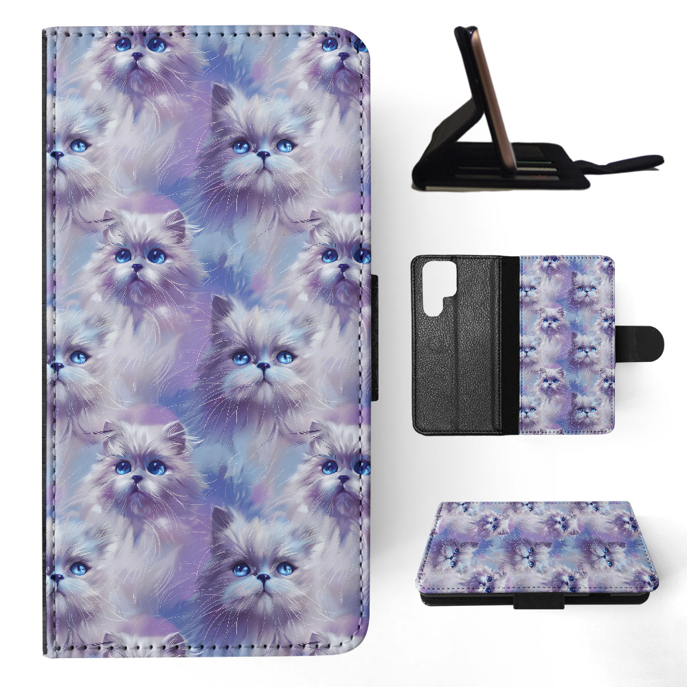 FLIP CASE FOR SAMSUNG GALAXY|CUTE RAGAMUFFIN OR LIEBLING KITTEN CAT PATTERN #A2 - Picture 16 of 36