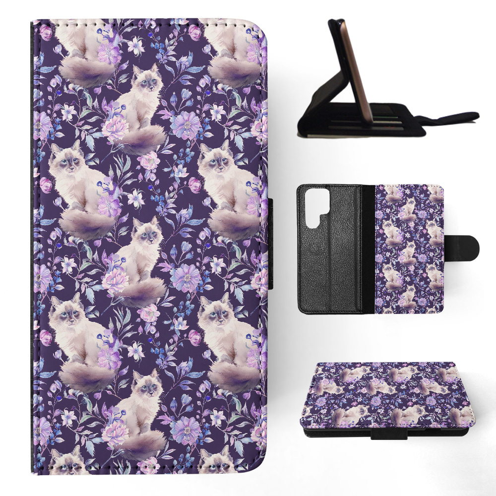 FLIP CASE FOR SAMSUNG GALAXY|CUTE RAGDOLL KITTEN CAT FELINE PATTERN #A2 - Picture 16 of 36