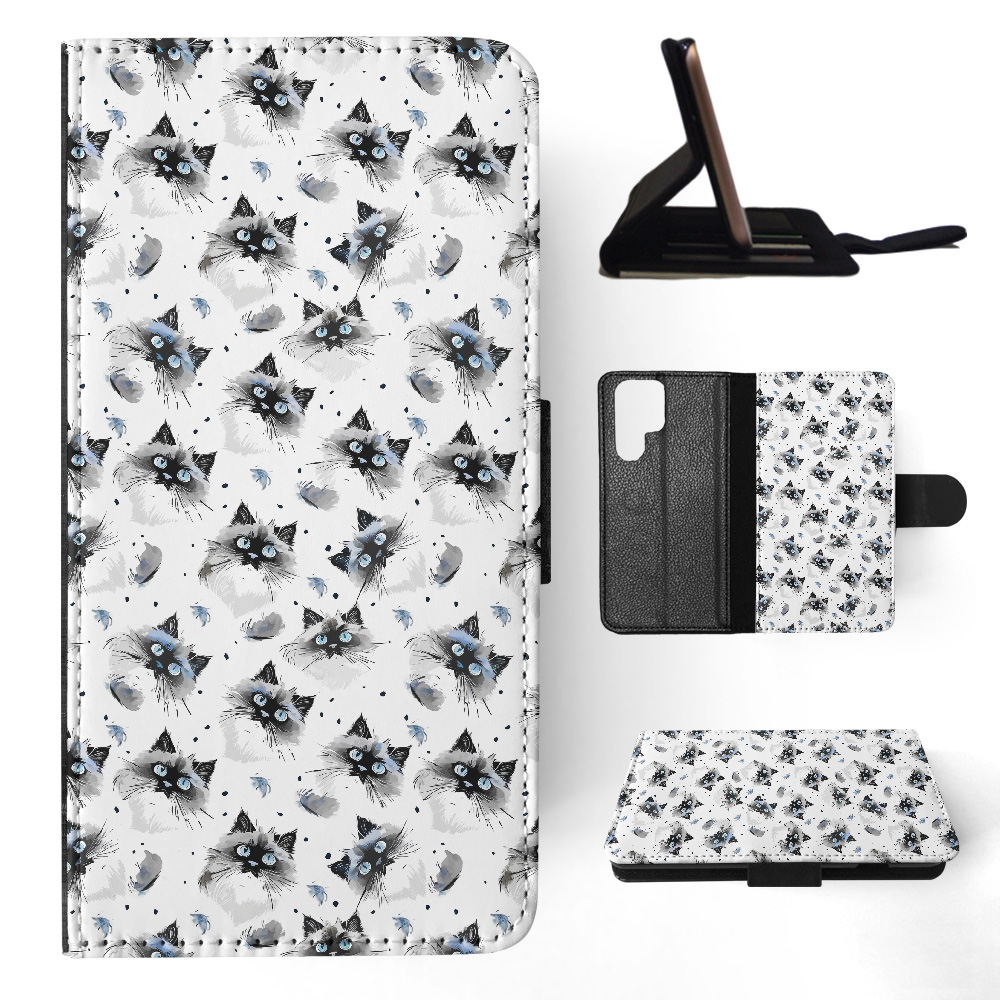 FLIP CASE FOR SAMSUNG GALAXY|CUTE RAGDOLL KITTEN CAT FELINE PATTERN #A2 - Picture 30 of 36