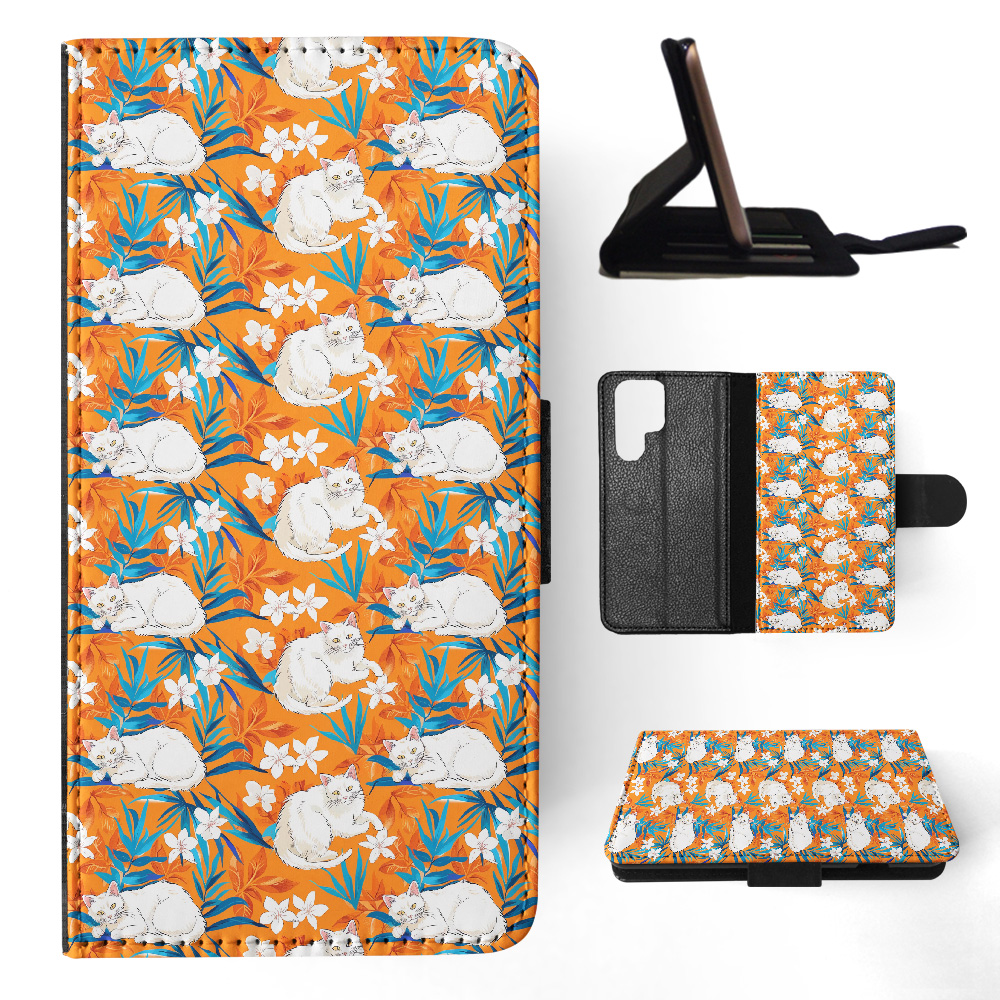 FUNDA ABATIBLE PARA SAMSUNG GALAXY|LINDO PATRÓN GATO GATITO TURCO VANKEDISI #A2 - Imagen 9 de 36