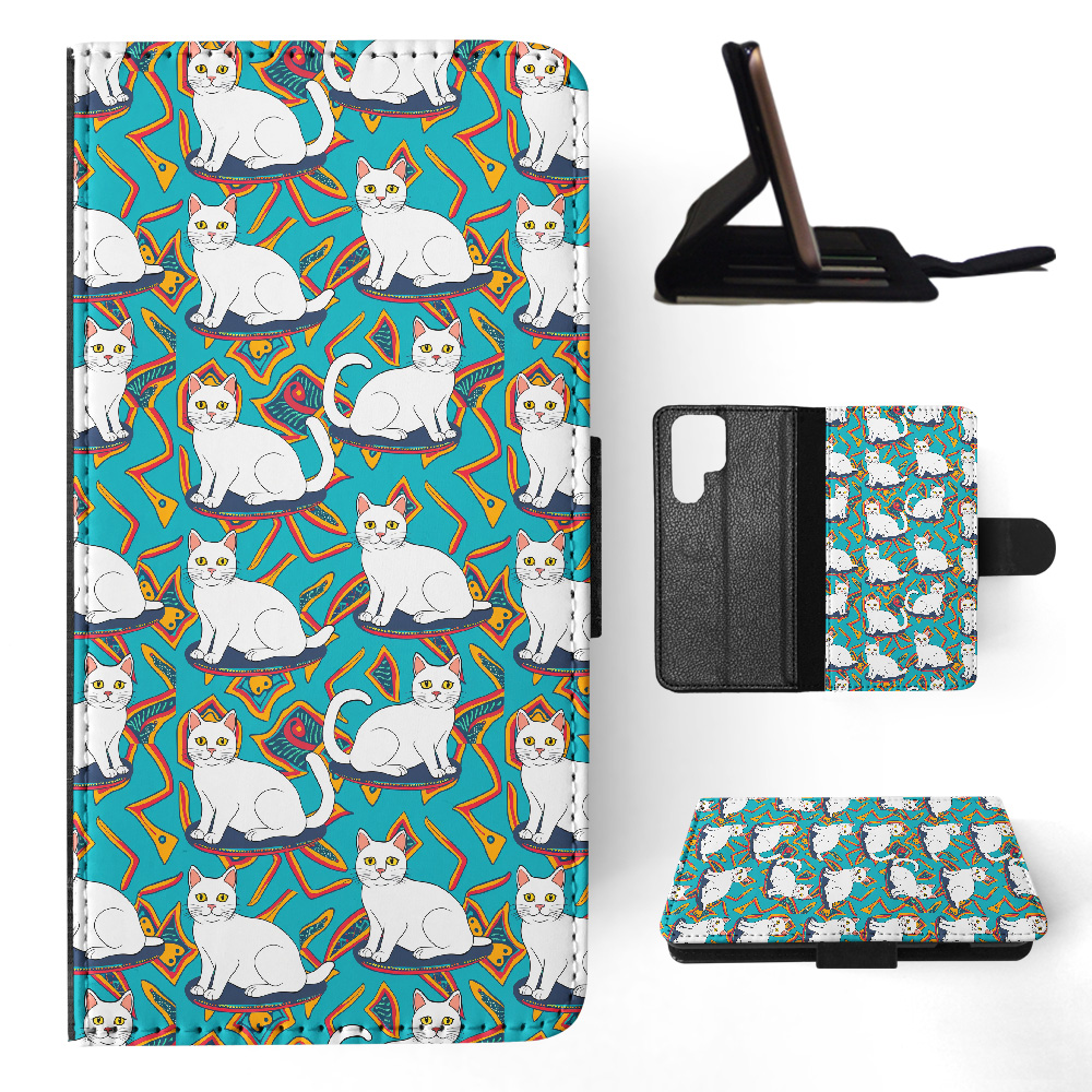 FUNDA ABATIBLE PARA SAMSUNG GALAXY|LINDO PATRÓN GATO GATITO TURCO VANKEDISI #A2 - Imagen 30 de 36