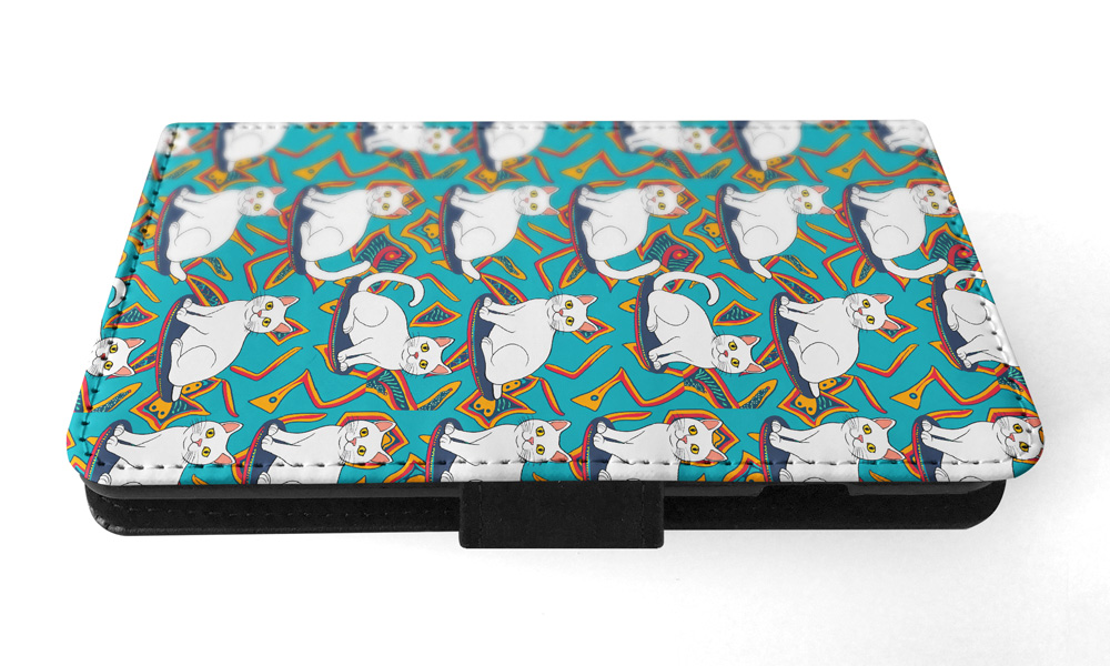 FUNDA ABATIBLE PARA SAMSUNG GALAXY|LINDO PATRÓN GATO GATITO TURCO VANKEDISI #A2 - Imagen 32 de 36
