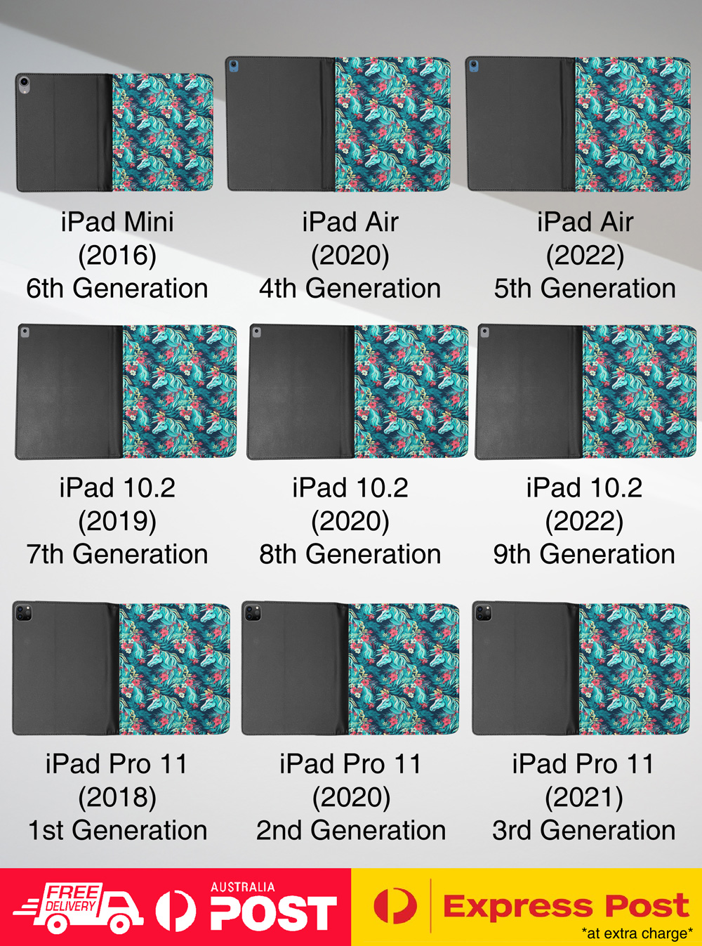 CASE COVER FOR APPLE IPAD|HORSE FOAL DOMESTIC MAMMAL EQUINE PATTERN #A1 - 第 14/36 張圖片