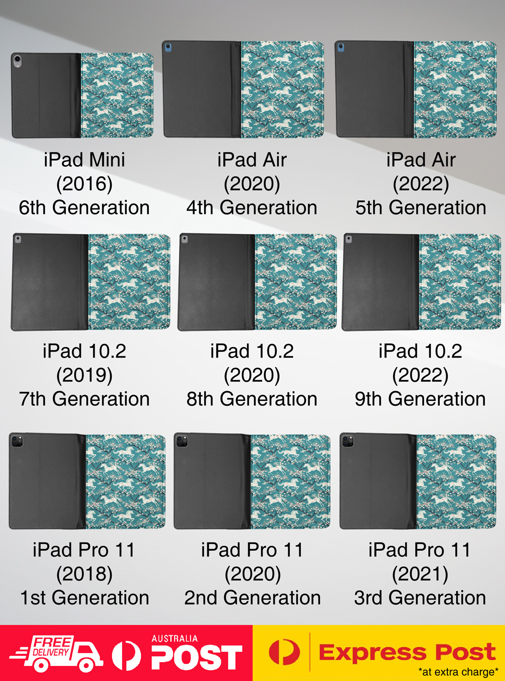 CASE COVER FOR APPLE IPAD|HORSE FOAL DOMESTIC MAMMAL EQUINE PATTERN #A1 - 第 21/36 張圖片