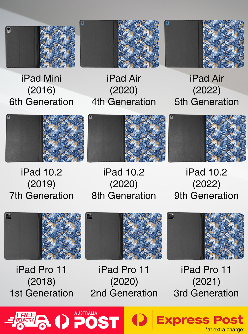 CASE COVER FOR APPLE IPAD|HORSE FOAL DOMESTIC MAMMAL EQUINE PATTERN #A1 - 第 28/36 張圖片