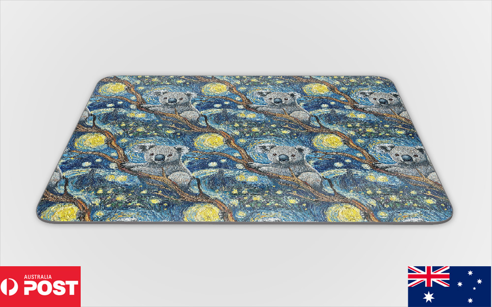 ALFOMBRA DE ESCRITORIO ANTIDESLIZANTE PARA RATÓN|PATRÓN MARSUPIAL PARA VIVIENDA EN ÁRBOL KOALA #A2 - Imagen 6 de 16