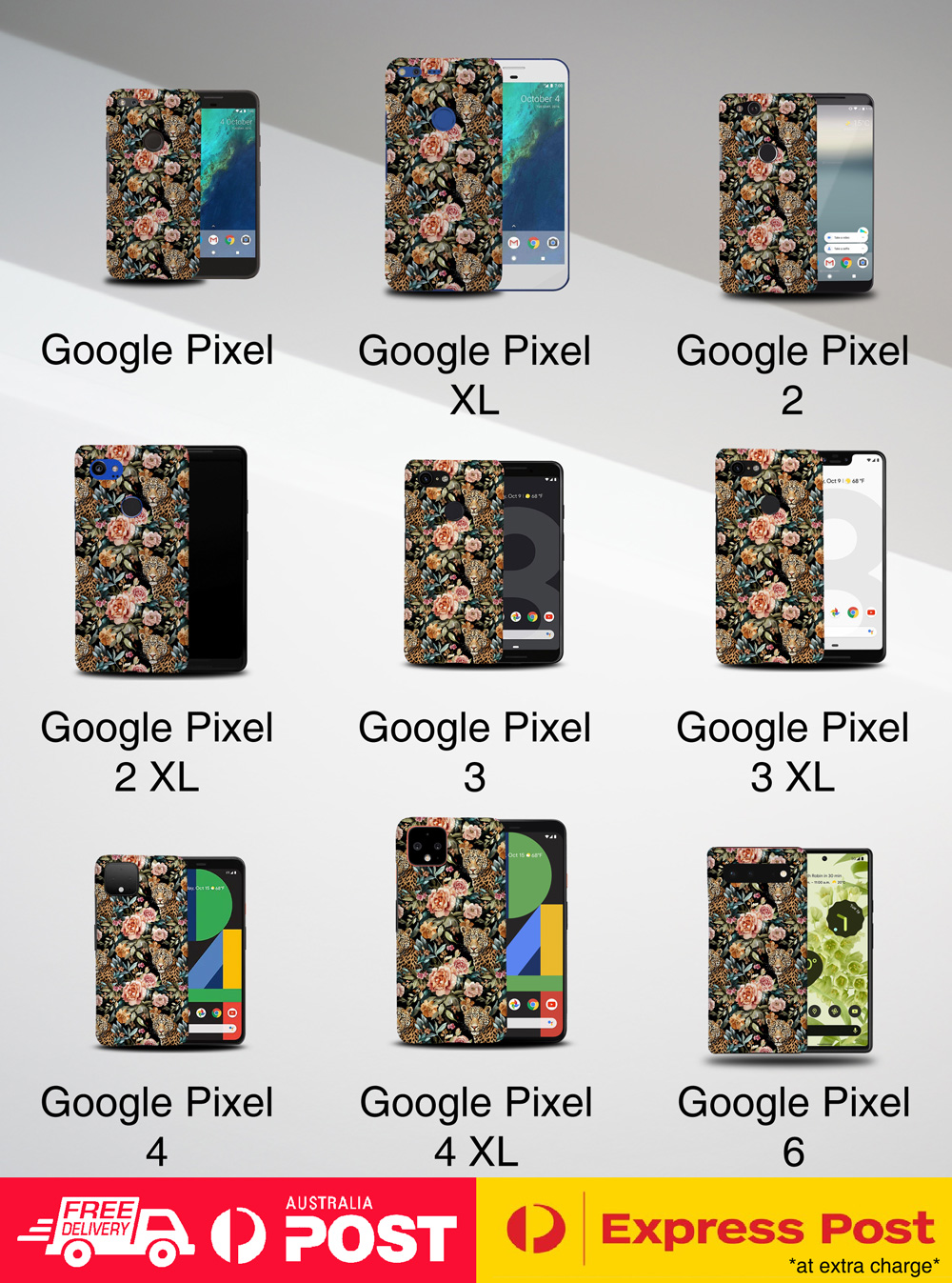 CASE COVER FOR GOOGLE PIXEL|CUTE LEOPARD CUB BIG CAT FELINE PATTERN #A2 - 第 9/16 張圖片