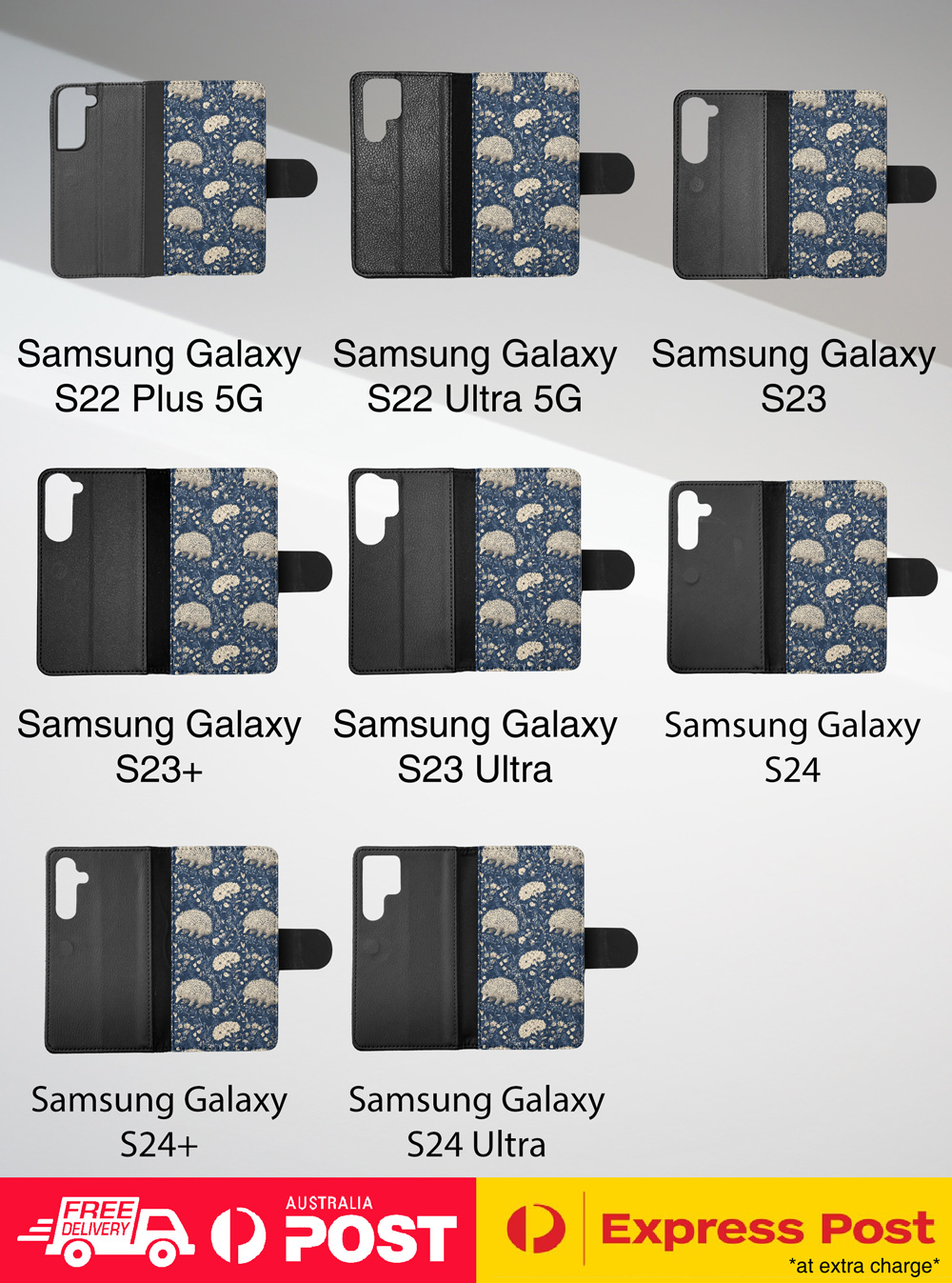 FLIP CASE FOR SAMSUNG GALAXY|CUTE ECHIDNA PUGGLE MONOTREME PATTERN #A1 - Picture 29 of 36