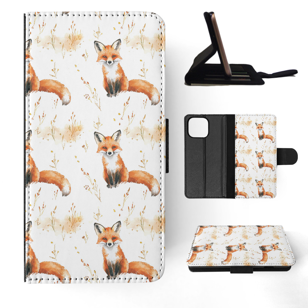 FLIP CASE FOR APPLE IPHONE|CUTE RED FOX CUB WILD MAMMAL CANINE PATTERN #A1 - Bild 2 von 41