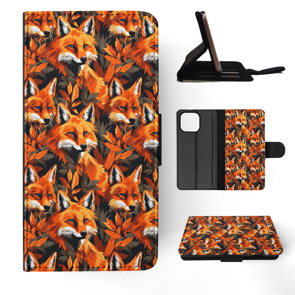 FLIP CASE FOR APPLE IPHONE|CUTE RED FOX CUB WILD MAMMAL CANINE PATTERN #A1 - Bild 34 von 41