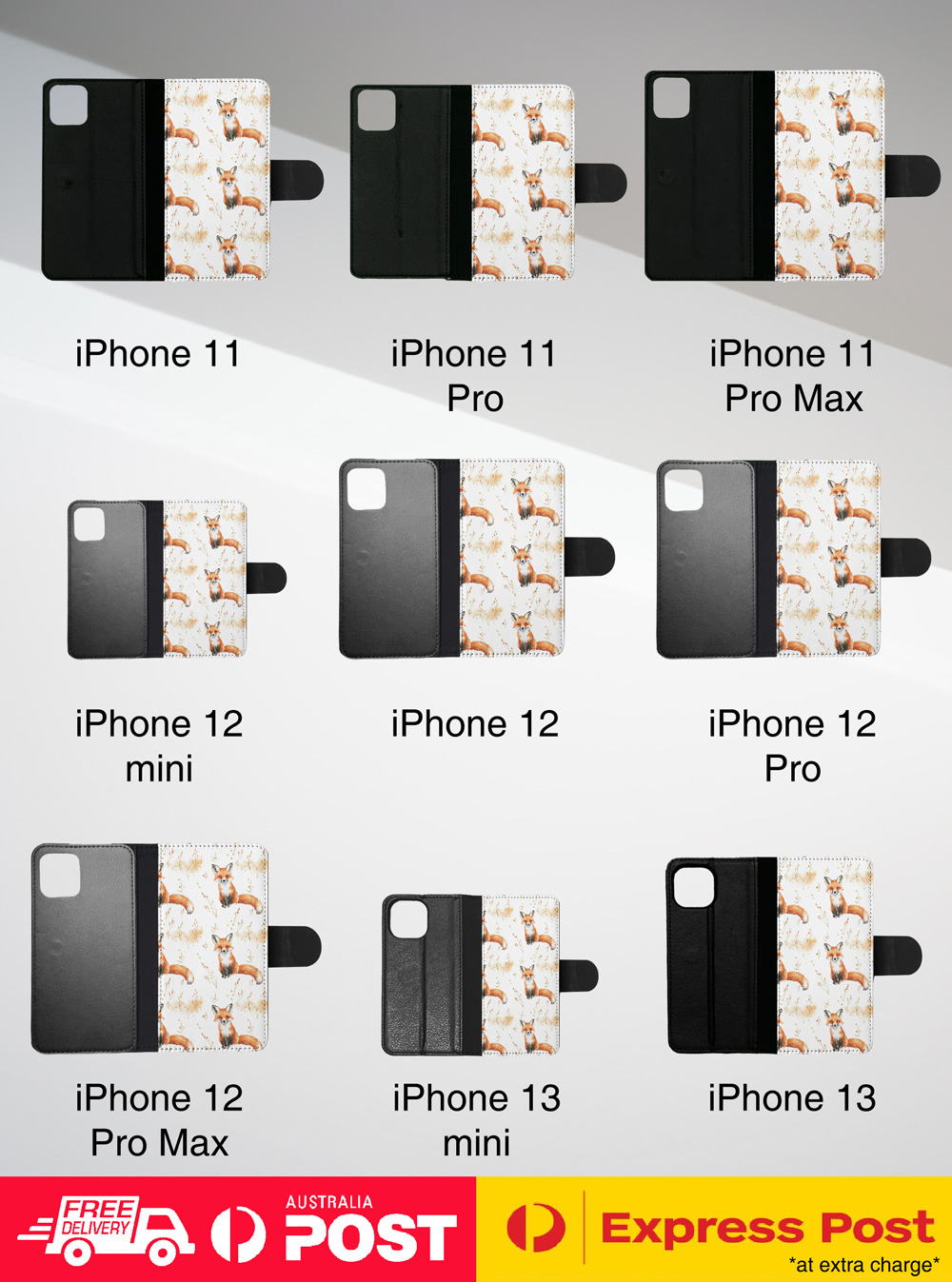 FLIP CASE FOR APPLE IPHONE|CUTE RED FOX CUB WILD MAMMAL CANINE PATTERN #A1 - Bild 7 von 41