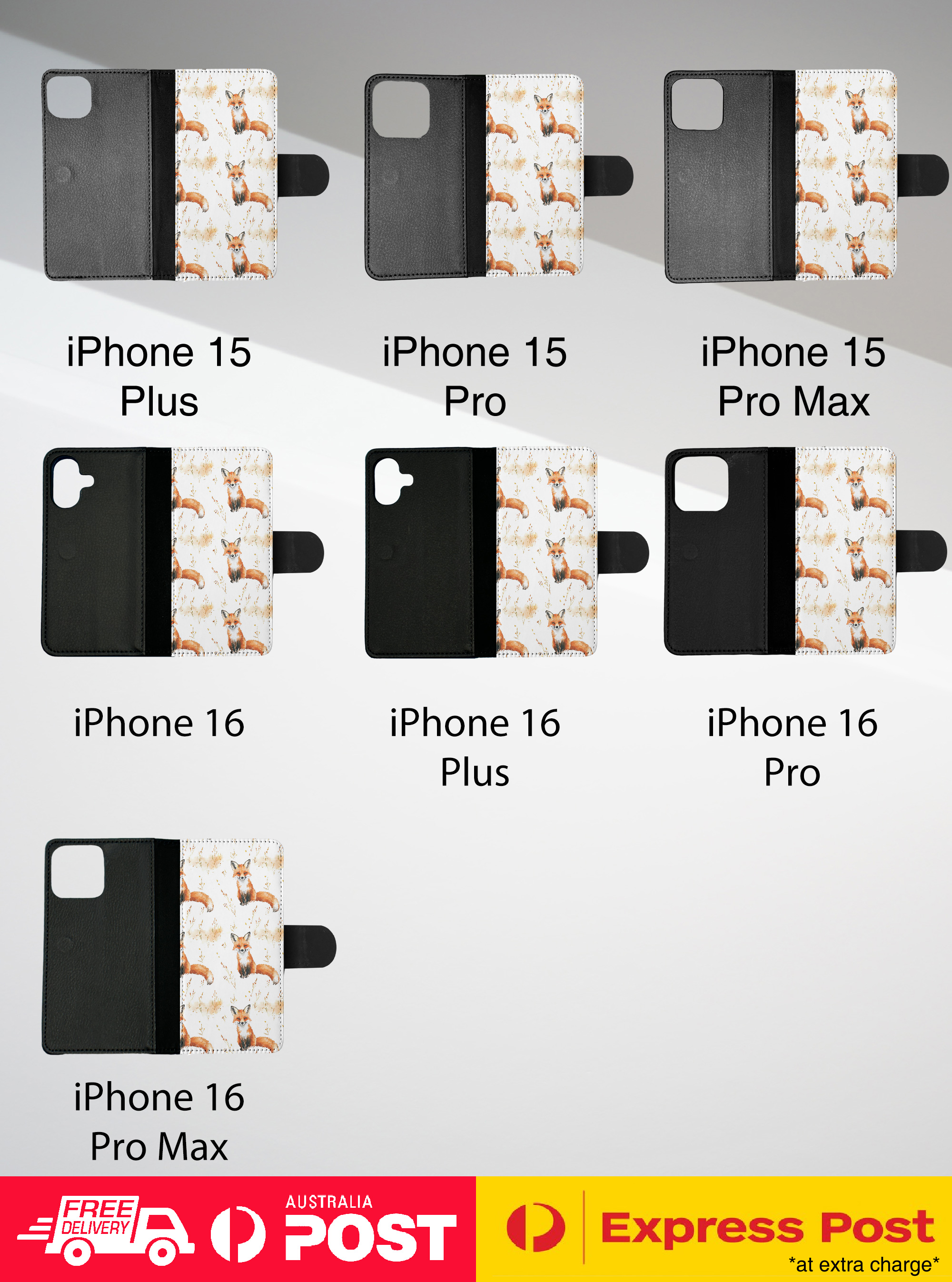 FLIP CASE FOR APPLE IPHONE|CUTE RED FOX CUB WILD MAMMAL CANINE PATTERN #A1 - Bild 9 von 41
