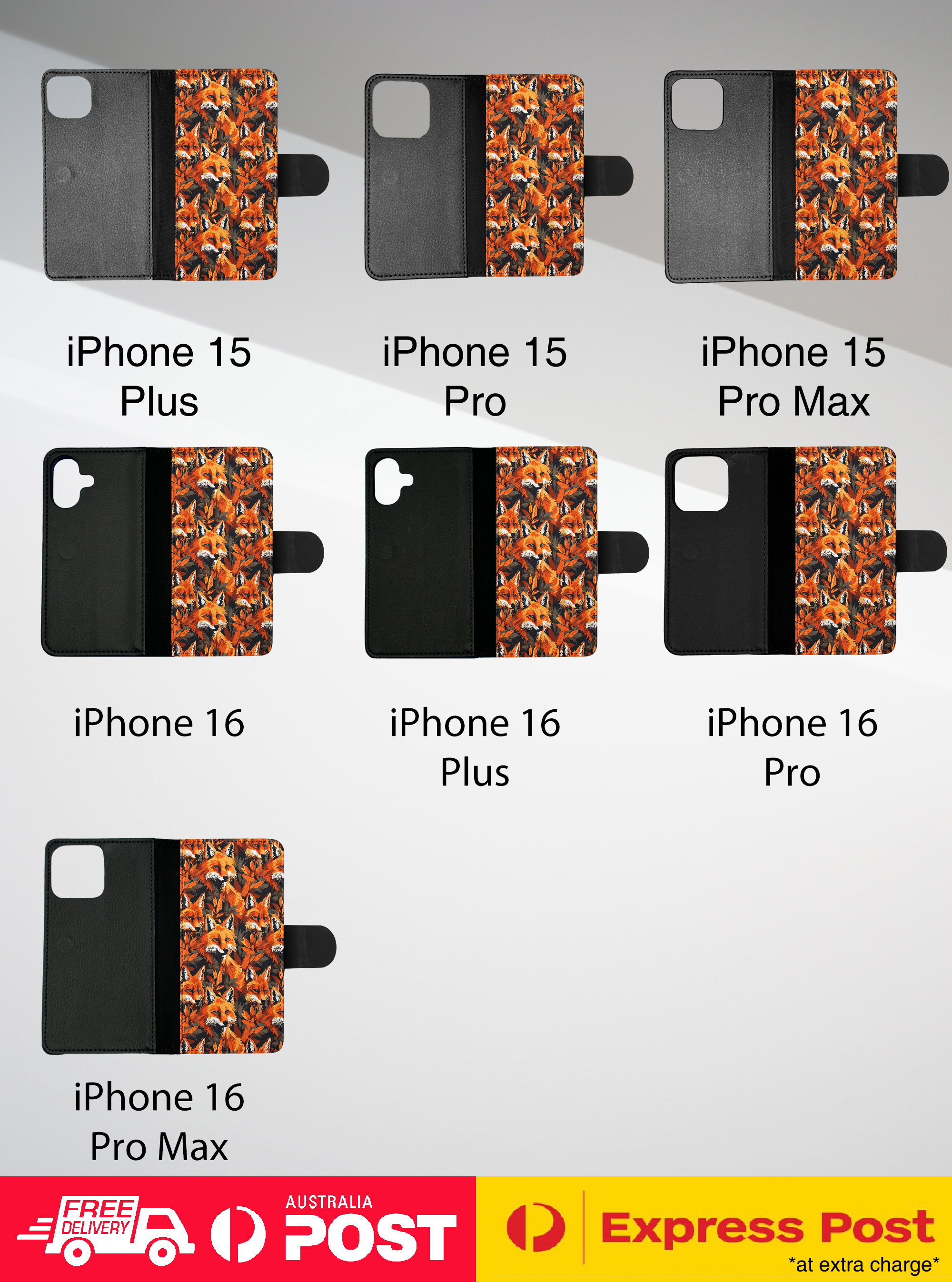 FLIP CASE FOR APPLE IPHONE|CUTE RED FOX CUB WILD MAMMAL CANINE PATTERN #A1 - Bild 41 von 41