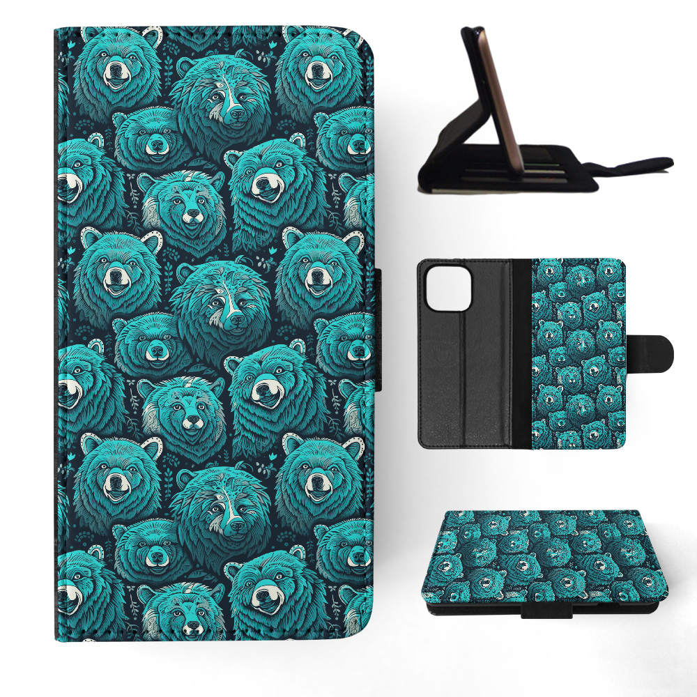 FUNDA ABATIBLE PARA APPLE IPHONE|CACHORRO DE OSO MARRÓN PATRÓN DE URSINA DE MAMÍFERO GRANDE #A1 - Imagen 2 de 41