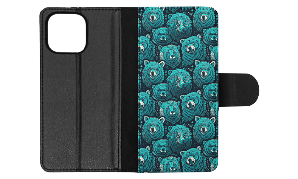 FUNDA ABATIBLE PARA APPLE IPHONE|CACHORRO DE OSO MARRÓN PATRÓN DE URSINA DE MAMÍFERO GRANDE #A1 - Imagen 5 de 41