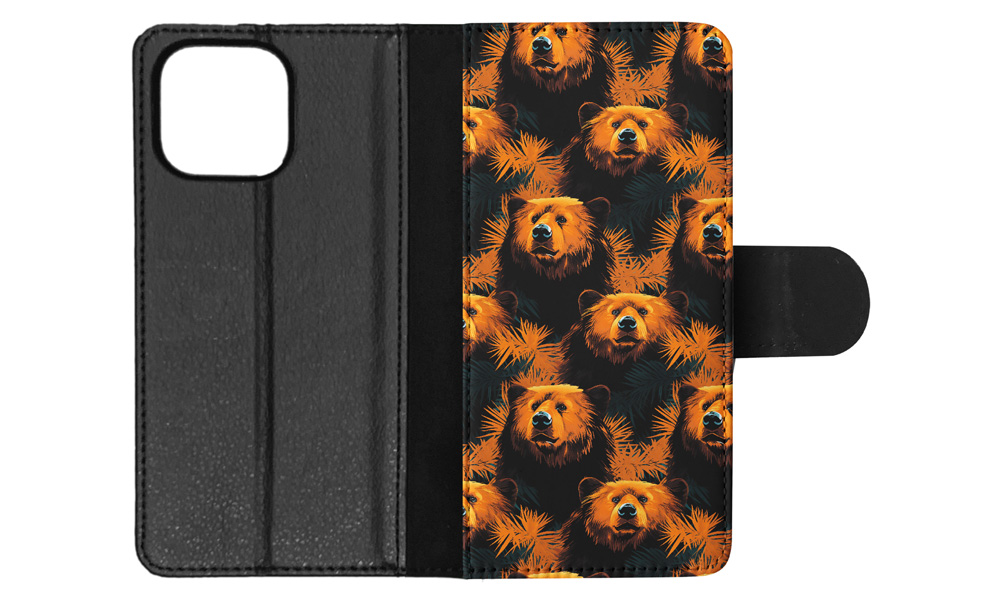 FUNDA ABATIBLE PARA APPLE IPHONE|CACHORRO DE OSO MARRÓN PATRÓN DE URSINA DE MAMÍFERO GRANDE #A1 - Imagen 13 de 41