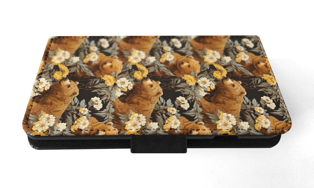 FUNDA ABATIBLE PARA APPLE IPHONE|CACHORRO DE OSO MARRÓN PATRÓN DE URSINA DE MAMÍFERO GRANDE #A1 - Imagen 20 de 41