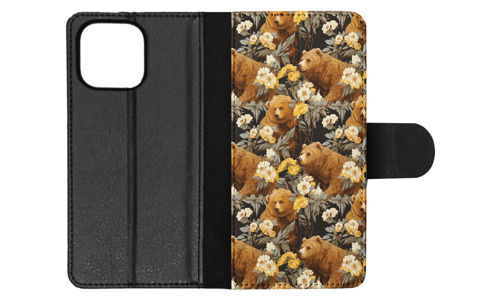 FUNDA ABATIBLE PARA APPLE IPHONE|CACHORRO DE OSO MARRÓN PATRÓN DE URSINA DE MAMÍFERO GRANDE #A1 - Imagen 21 de 41