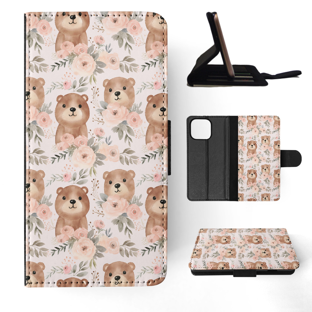 FUNDA ABATIBLE PARA APPLE IPHONE|CACHORRO DE OSO MARRÓN PATRÓN DE URSINA DE MAMÍFERO GRANDE #A1 - Imagen 26 de 41