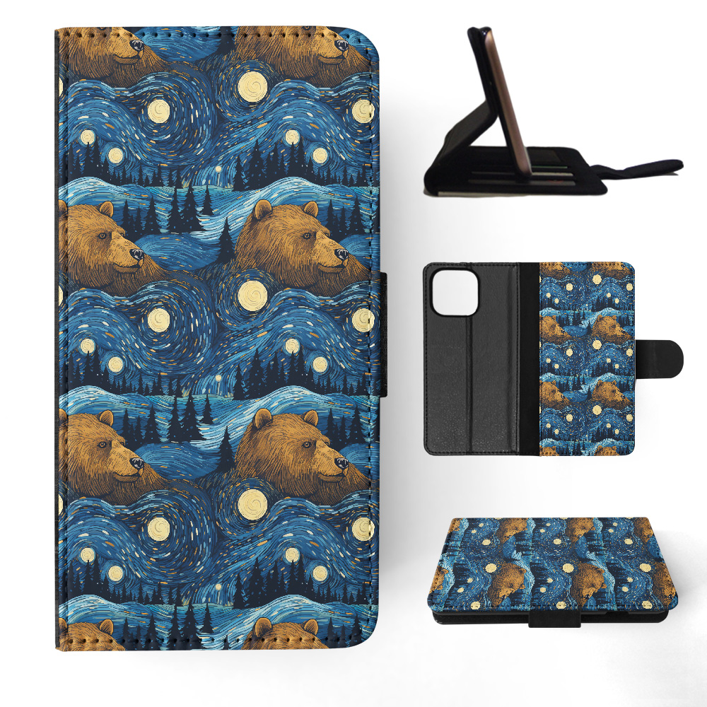 FUNDA ABATIBLE PARA APPLE IPHONE|CACHORRO DE OSO MARRÓN PATRÓN DE URSINA DE MAMÍFERO GRANDE #A1 - Imagen 34 de 41