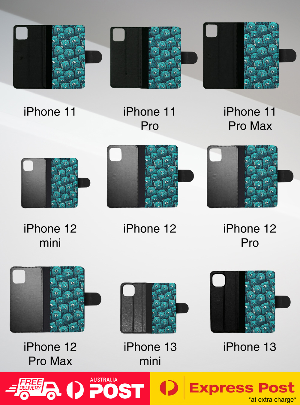 FUNDA ABATIBLE PARA APPLE IPHONE|CACHORRO DE OSO MARRÓN PATRÓN DE URSINA DE MAMÍFERO GRANDE #A1 - Imagen 7 de 41