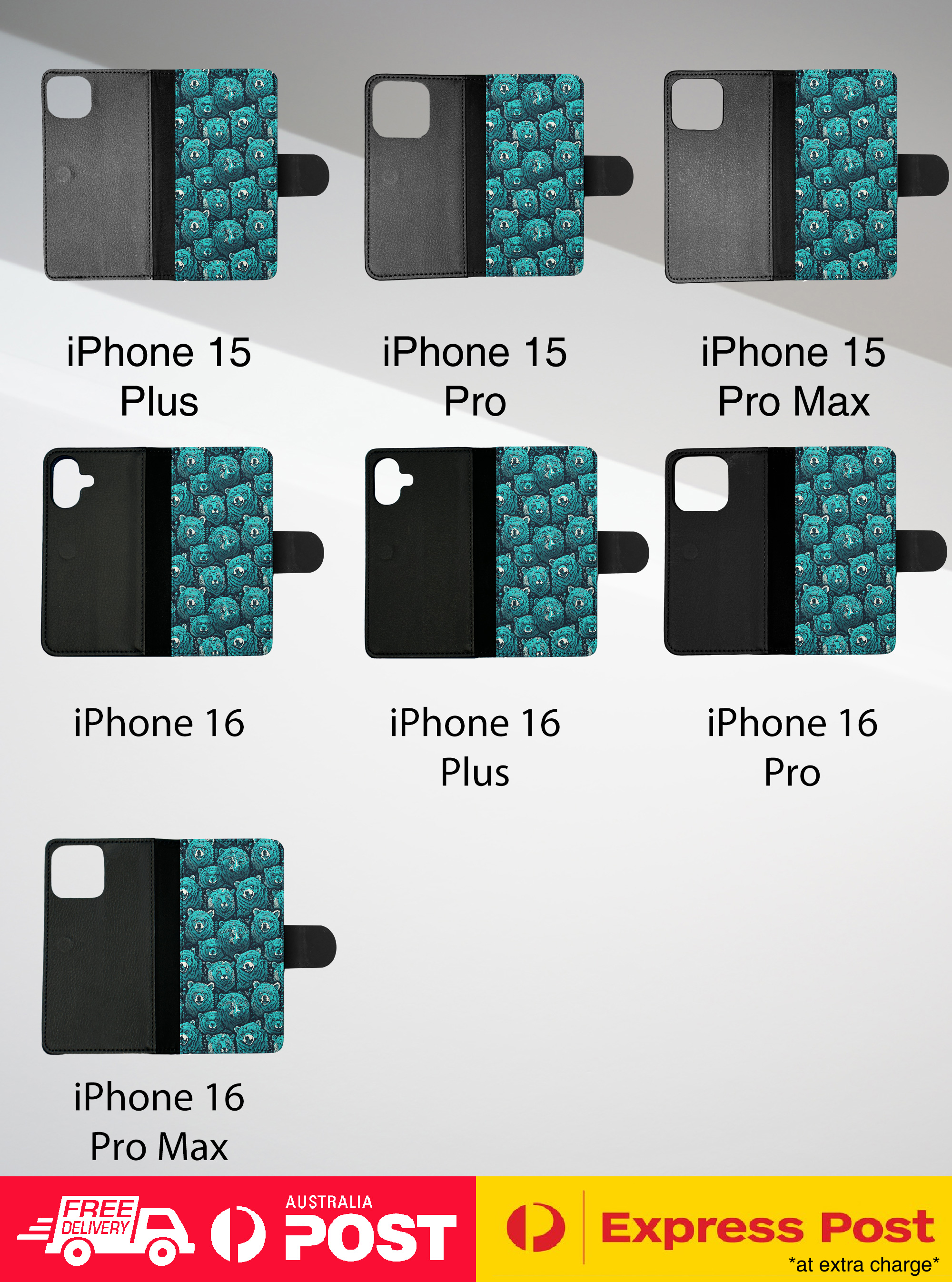 FUNDA ABATIBLE PARA APPLE IPHONE|CACHORRO DE OSO MARRÓN PATRÓN DE URSINA DE MAMÍFERO GRANDE #A1 - Imagen 9 de 41