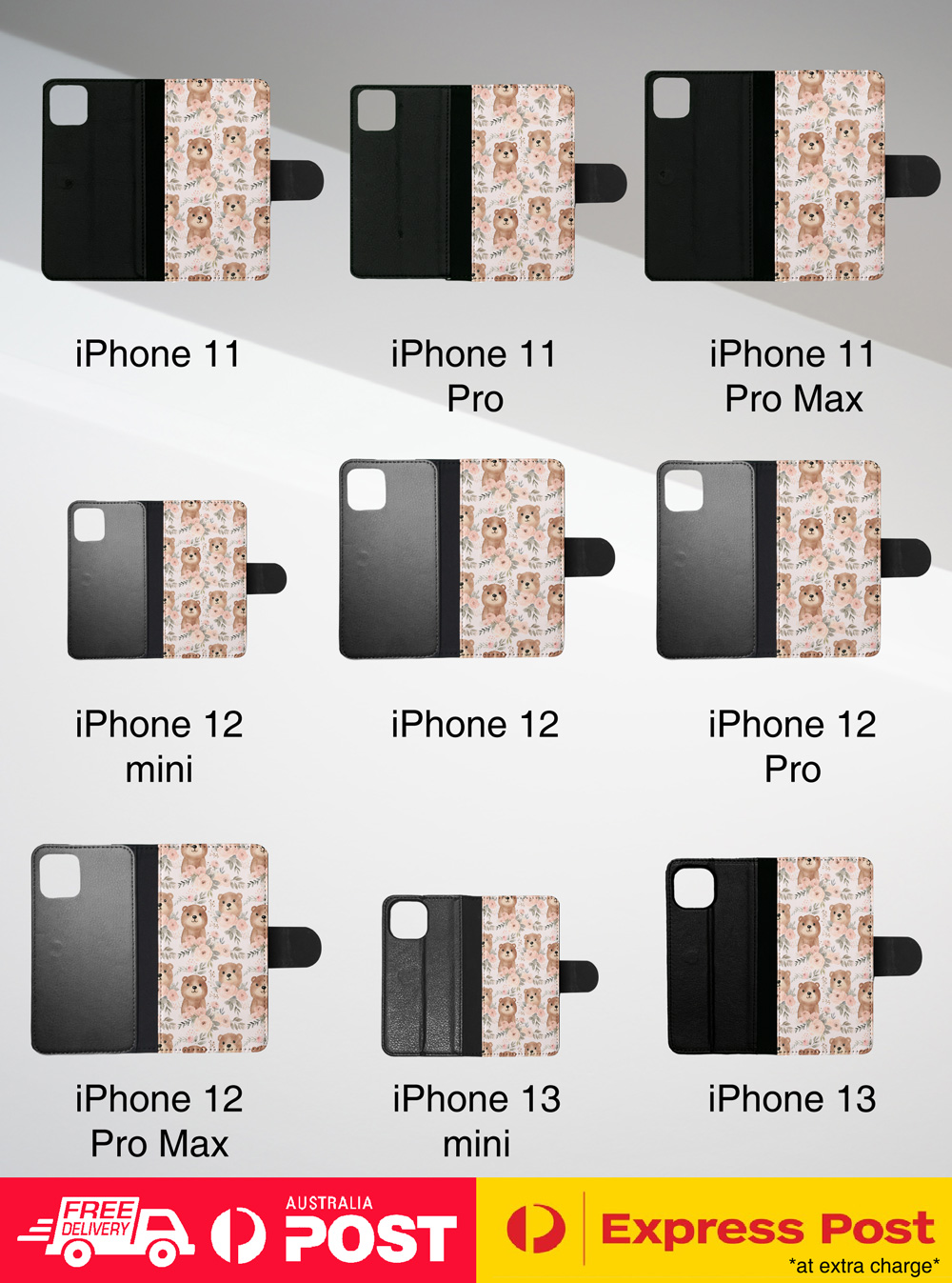 FUNDA ABATIBLE PARA APPLE IPHONE|CACHORRO DE OSO MARRÓN PATRÓN DE URSINA DE MAMÍFERO GRANDE #A1 - Imagen 31 de 41