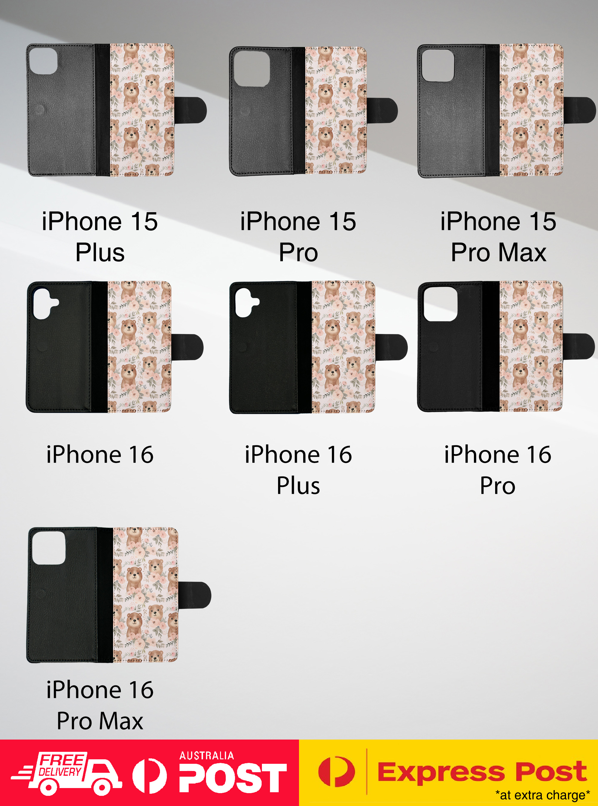 FUNDA ABATIBLE PARA APPLE IPHONE|CACHORRO DE OSO MARRÓN PATRÓN DE URSINA DE MAMÍFERO GRANDE #A1 - Imagen 33 de 41