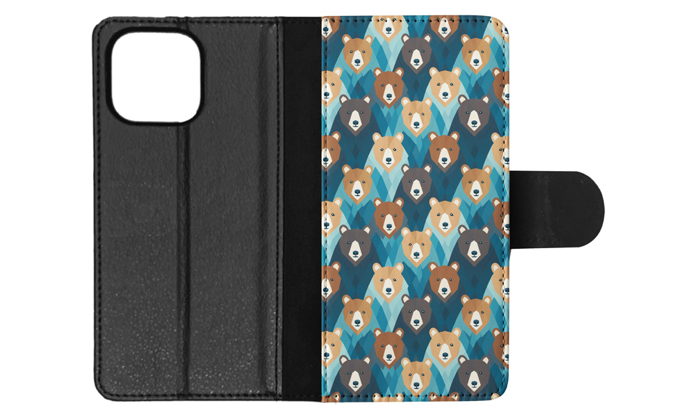 FLIP CASE FOR APPLE IPHONE|BROWN BEAR CUB LARGE MAMMAL URSINE PATTERN #A2 - Bild 13 von 41