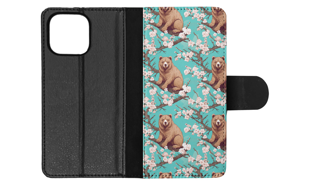 FLIP CASE FOR APPLE IPHONE|BROWN BEAR CUB LARGE MAMMAL URSINE PATTERN #A2 - Bild 37 von 41