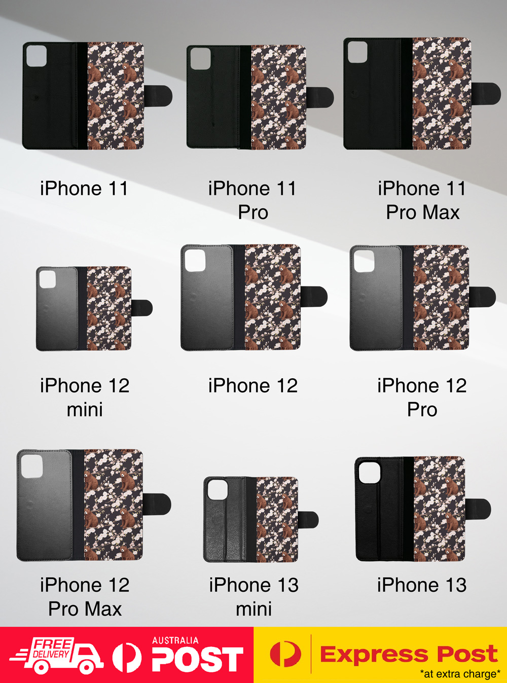 FLIP CASE FOR APPLE IPHONE|BROWN BEAR CUB LARGE MAMMAL URSINE PATTERN #A2 - Bild 7 von 41