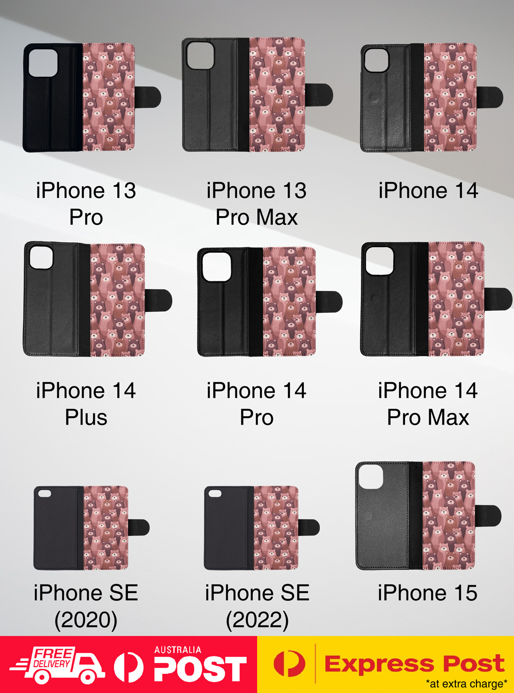 FLIP CASE FOR APPLE IPHONE|BROWN BEAR CUB LARGE MAMMAL URSINE PATTERN #A2 - Bild 24 von 41
