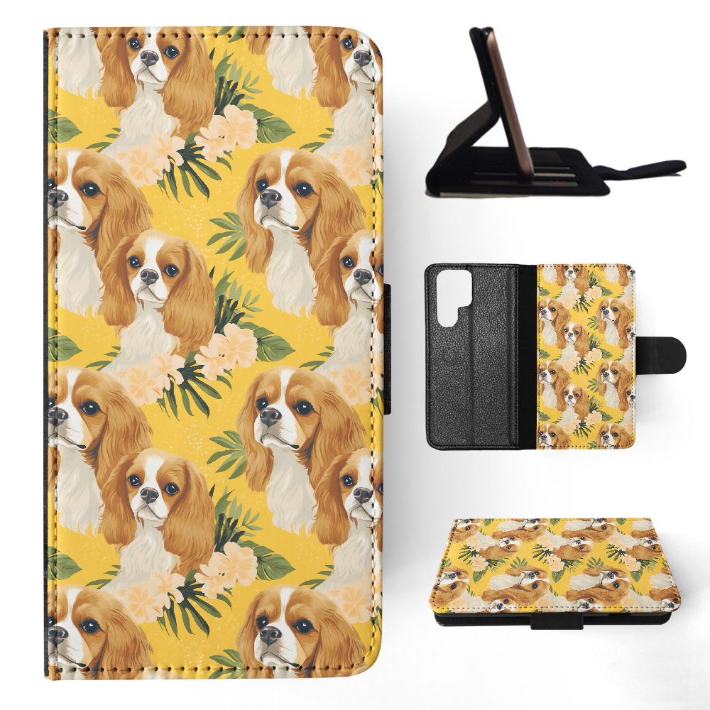 FLIP CASE FOR SAMSUNG GALAXY|CAVALIER KING CHARLES SPANIEL DOG PATTERN #A1 - Picture 2 of 36