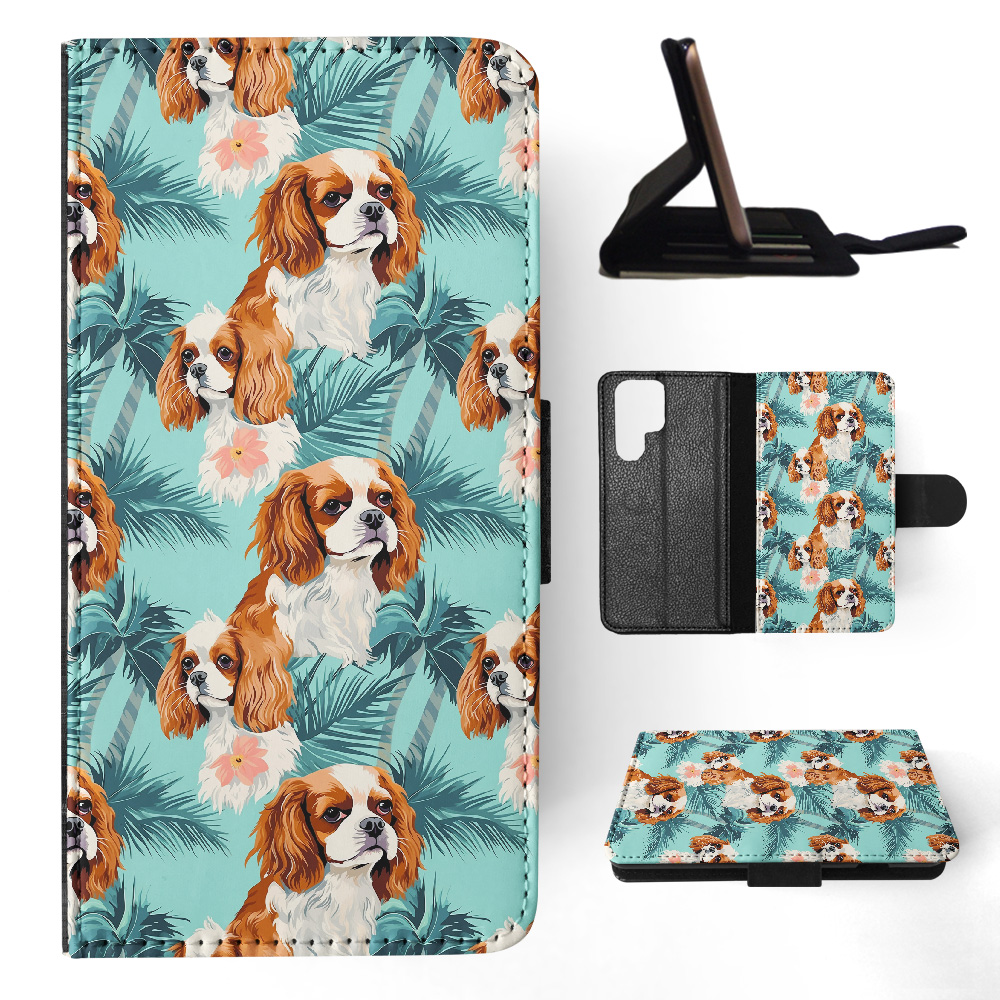 FLIP CASE FOR SAMSUNG GALAXY|CAVALIER KING CHARLES SPANIEL DOG PATTERN #A1 - Picture 9 of 36