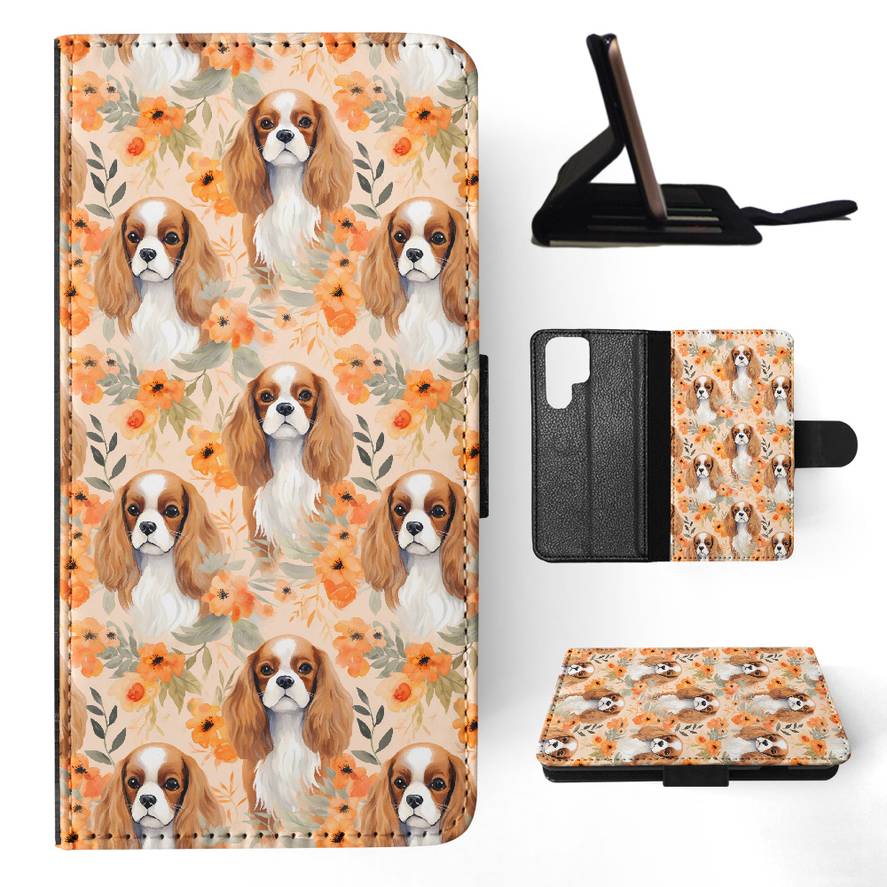 FLIP CASE FOR SAMSUNG GALAXY|CAVALIER KING CHARLES SPANIEL DOG PATTERN #A1 - Picture 16 of 36